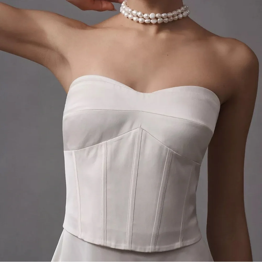 NEW NWT Reformation Ariyah Corset Satin Maxi Wedding Bridal Dress Gown - Picture 4 of 11